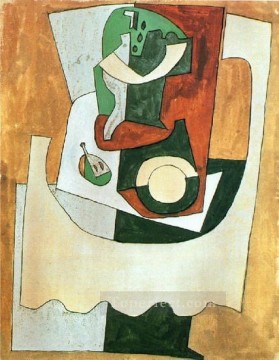 Pablo Picasso Painting - Still life at the table and on the plate 1920 Pablo Picasso